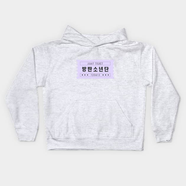 ARMY ticket Kids Hoodie by Oricca